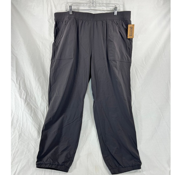 Duluth Trading Co Pants - Duluth Trading‎ Co Womens XXL Gray Nylon Spandex Jogger Pants Elastic Waist NWT